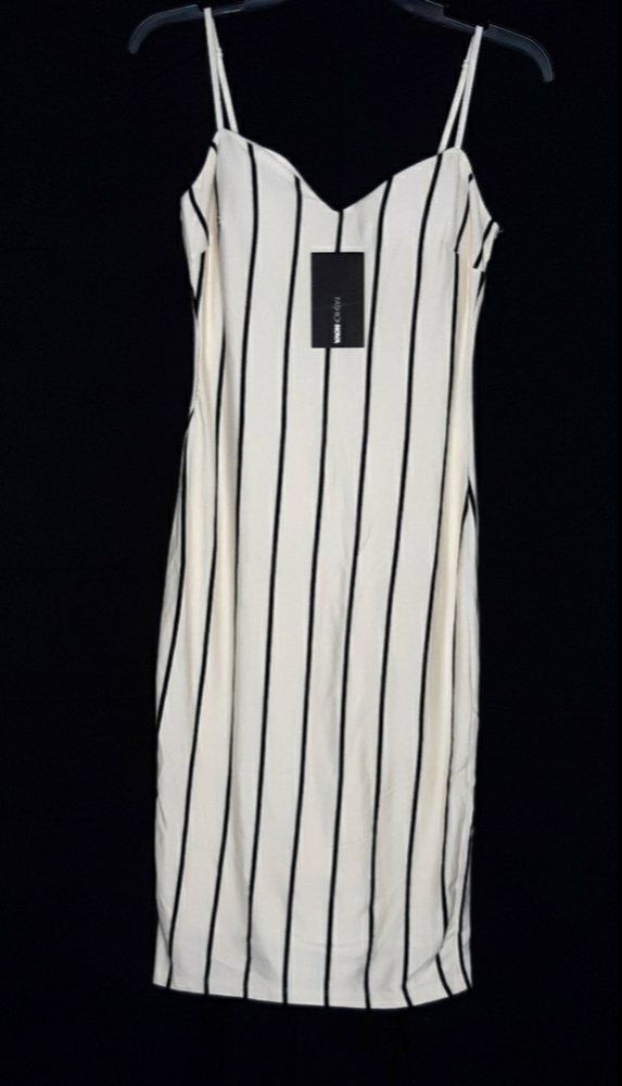 Black and White Midi Dress